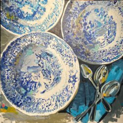 Blue Plates and Silver