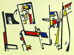 Linear Construction with Color by Anne Wall Thomas (1928-2024)