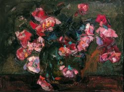 Fleurs Sur Fond Vert by Wladimir de (Wlodzimierz)  Terlikowski