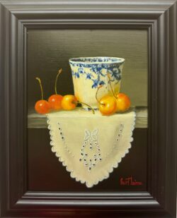 Flow Blue, Ranier Cherries, and Cloth by Bert Beirne