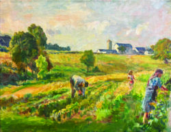 Francis, Tulie, and Elisabeth on Almshouse Road, Castle Valley