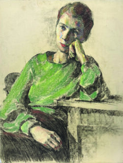Woman in Green Dress