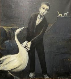 Boy and Swan by Robert Broderson