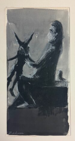 Girl with Creature and Bird