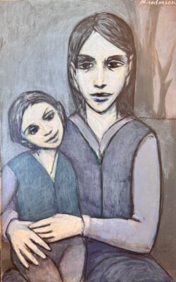 Woman and Child by Robert Broderson (1920-1992)