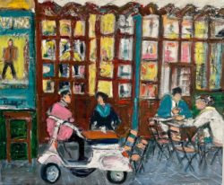 Cafe with Scooter