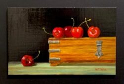 Cherries and Old Box by Bert Beirne