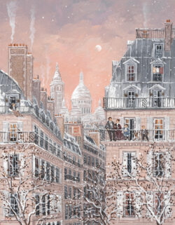 Ciel rose au Tuileries