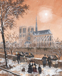 Neige sur Notre-Dame by Fabienne Delacroix