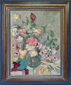 Floral Still Life with Gloves