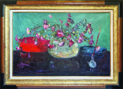Floral Still Life with Red Pot