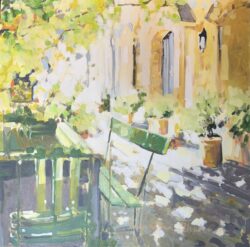 Green Outdoor Chairs by Laura Lacambra Shubert