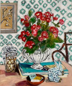Interior with Red Bouquet by Ana Guzman