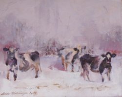 Heartland II: Winter Cows (A Sense of Calm Given the Situation) by Linda Hutchinson