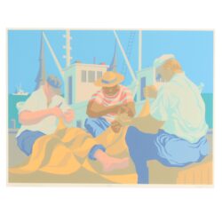 Mending Nets, Sunny Day by Claude  Howell
