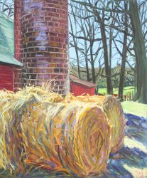 Haybales and Silo at Children's Home by Elsie Dinsmore Popkin