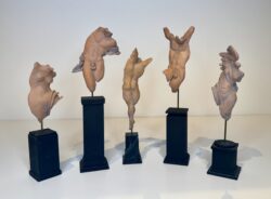 Deco Torso Leg Drapped, Fragment of Aspiration, Flying Buttress Back Study, Joyous Fragment, Partial Victory by Campbell Glynn Paxton