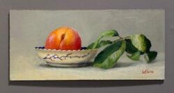 Imari with Peach and Leaves by Bert Beirne