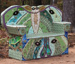 Luna Moth Bench by Theresa Arico