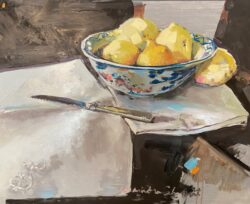 Lemons and Knife by Laura Lacambra Shubert