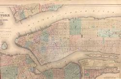 Map of New York and the Adjacent Cities by Colton