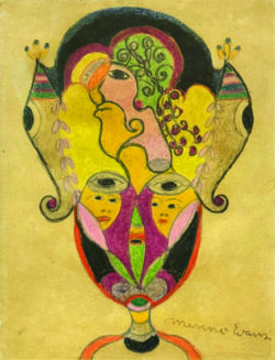 Untitled (two faces in parfait glass)