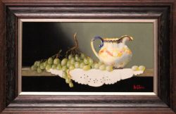 Nippon Creamer, Grapes, and Cloth by Bert Beirne