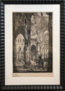 Rheims Cathedral Interior by Louis Orr (1879-1961)