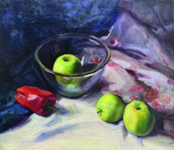 Still Life Apples and Pepper