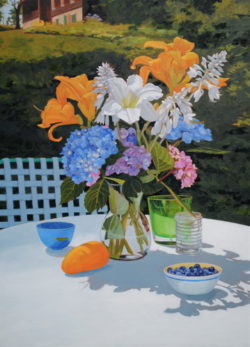 Stuart's Lilly's with Hydrangea by William C. Wright