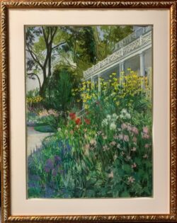 The Garden at Gracie Mansion, Helianthus & Phlox by Elsie Dinsmore Popkin