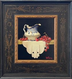 Verona Creamer, Red Grapes, and Cloth by Bert Beirne