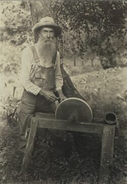 Mountain Man at Grindstone