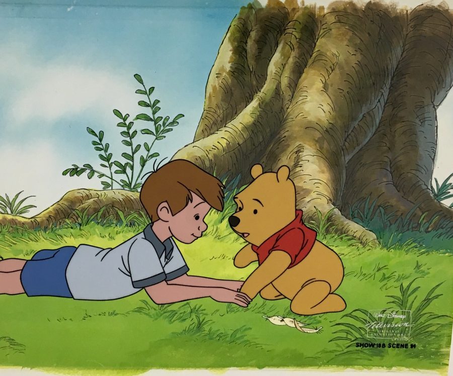 Winnie The Pooh and Christopher Robin.
